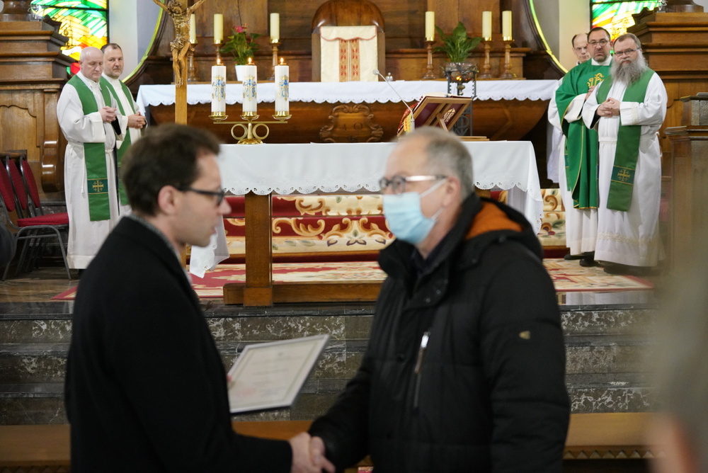 Uroczystość odsłonięcia tablicy upamiętniającej Stefana Szmakfefera – Zakroczym, 20 lutego 2022. Fot. Mateusz Niegowski (IPN)