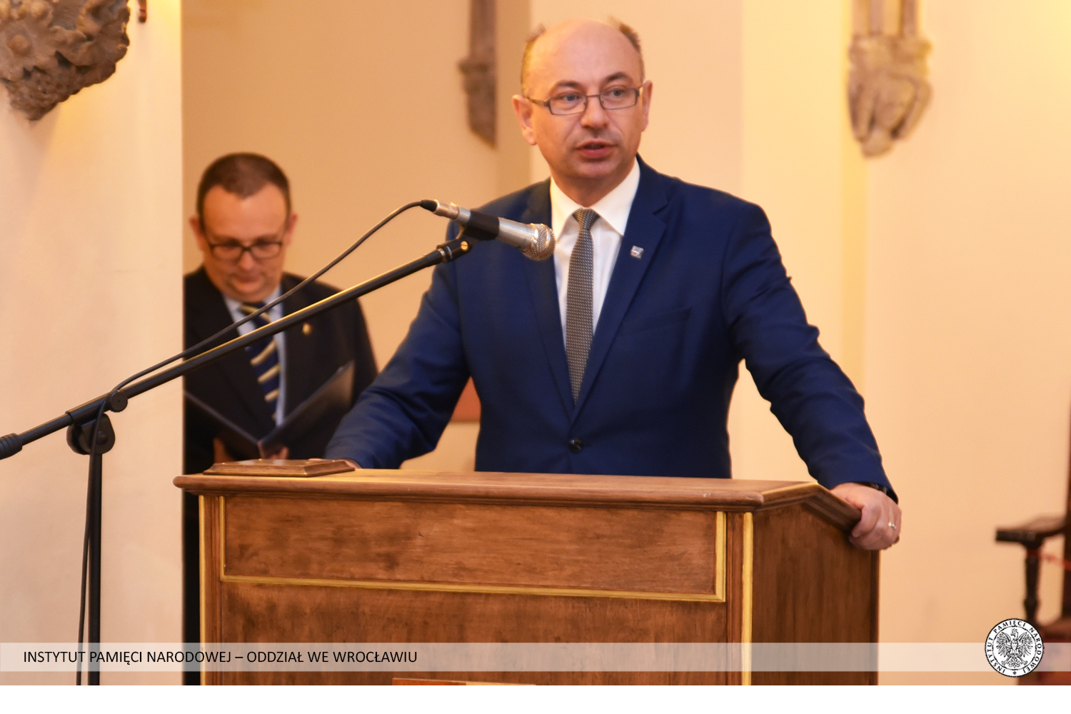 Dr Mateusz Szpytma, zastępca prezesa IPN podczas promocji książki M. Karczewskiego