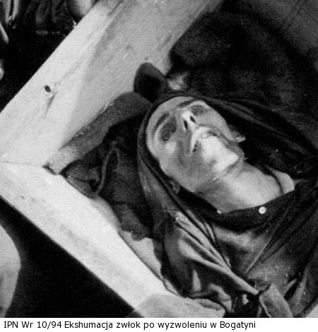 Ekshumacja zwłok po wyzwoleniu Bogatyni