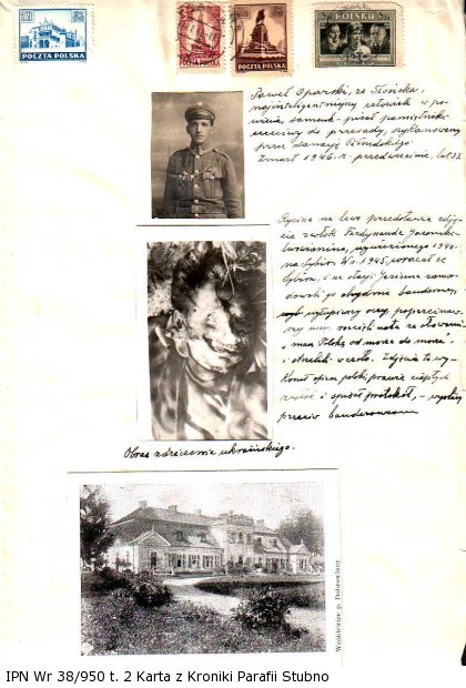 Karta z Kroniki Parafii Stubno