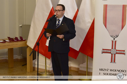 Uroczystość odznaczenia Krzyżami Wolności i Solidarności działaczy opozycji demokratycznej z czasów PRL