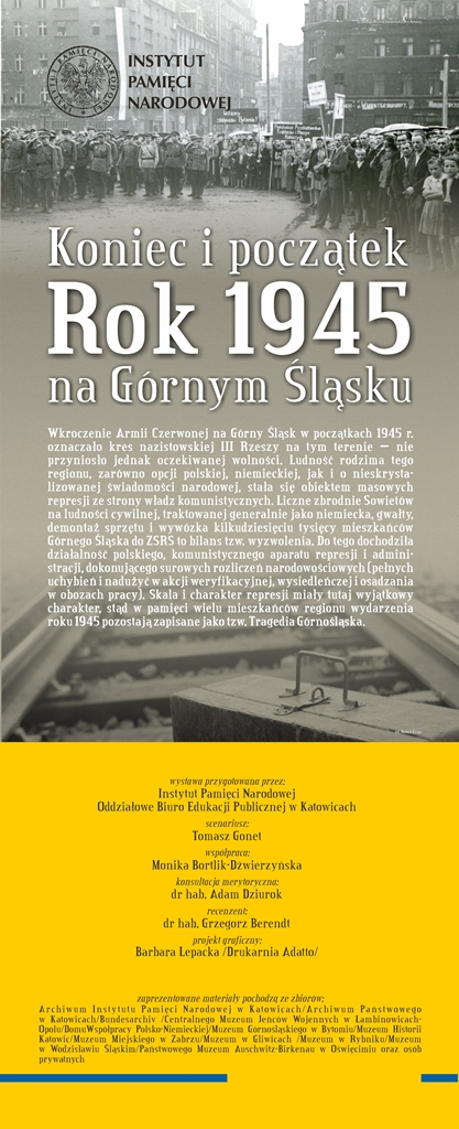 Plansza tytułowa wystawy.  