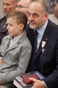 Jacek Czarnecki przybył na uroczystość z synem